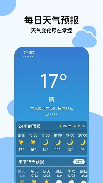 穿衣天气预报软件 v1.0.5 安卓版 0