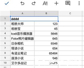 谷歌表格12