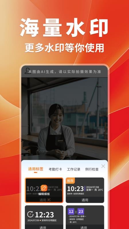 工作打卡水印相机无会员